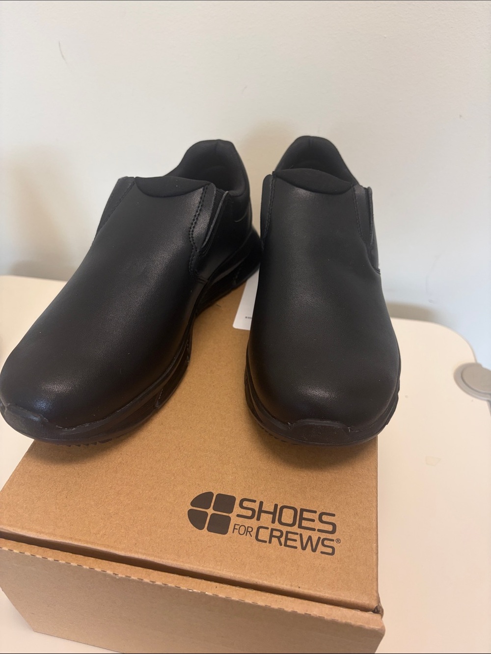 Shoes For Crews unisex Black Slip-On Nonslip Work Loafer